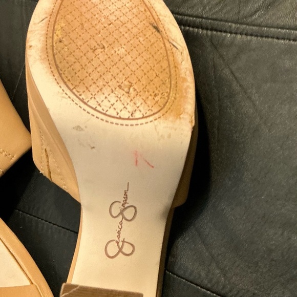 Jessica Simpson Tan Block Heels - Platform Slip-On (size 6M) - Picture 10 of 13